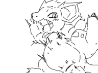 1girl artist:aka_leopard feral garyc.me monochrome nidorina pokemon sex sketch vaginal // 800x600 // 83KB