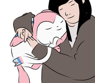 1boy artist:unknown hugging pokemon sylveon // 965x843 // 179KB