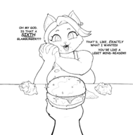 1girl artist:harrace burger catty text undertale // 1621x1651 // 182KB