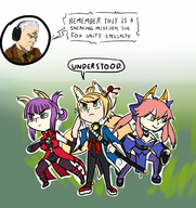 7th_dragon artist:gusgux caster colored crossover fate_(series) fate_extra master_thief metal_gear_solid samurai tamamo_no_mae text_dialogue trickster_online // 1600x1700 // 1.8MB