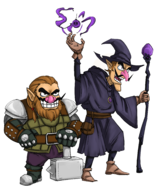 artist:tetsujinforce colored costume halloween halloween_2017_collab super_mario waluigi wario warrior wizard // 2200x2657 // 2.8MB