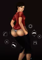 artist:unknown ass brown_hair butt_crack button_mashing heavy_rain huge_ass madison_paige panties parody quick_time_events sixaxis skirt skirt_pull // 1240x1754 // 357KB