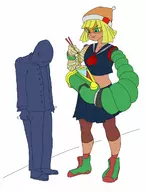 1boy 1girl arms_(game) colored delinquent food min_min ramen sukeban // 1290x1698 // 153KB