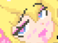 1girl aigis artist:bad-draw bimbo blonde_hair blue_eyes cropped drool eye_shadow heart_pupils persona pixel_art wip // 167x126 // 6.0KB