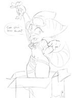 1girl artist:unknown furry partially_nude ratchet_&_clank ratchet_&_clank_rift_apart ribbons rivet text // 2160x2950 // 980KB