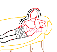 1girl black_hair long_hair mspaint persona persona_(series) persona_4 shin_megami_tensei yukiko_amagi // 422x385 // 24KB