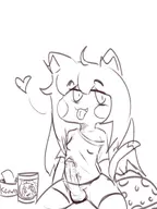 artist:strugglingquota flashing futanari kommy monochrome no_background penis sketch tickcal tongue // 1500x2000 // 673KB