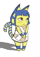 1girl :3 animal_crossing ankha artist:unknown colored cute furry // 589x835 // 72KB