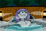 1girl artist:bonitanon atlyss bathing bathtub breasts eyes_closed fang happy huge_breasts imp looking_pleasured night smile steam // 900x600 // 356KB