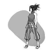 artist:sunbeam ayame_(tenchu) casual_clothes monochrome tenchu // 1245x1366 // 163KB