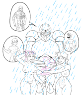 3girls artist:scorndude breasts breath_of_the_wild dark_samus link luigi muscles nipples nude penis princess_daisy princess_zelda pubic_hair scorn scorn_guy showering super_mario the_legend_of_zelda // 2143x2488 // 1.1MB