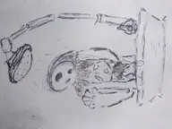 1girl artist:unknown bathtub blazblue monochrome shower taokaka traditional_medium // 4032x3024 // 2.2MB