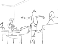 ace_attorney arms artist:babazul dancing gif judge maya_fey mecha_vishnu miles_edgeworth venture_bros waving // 560x420 // 104KB